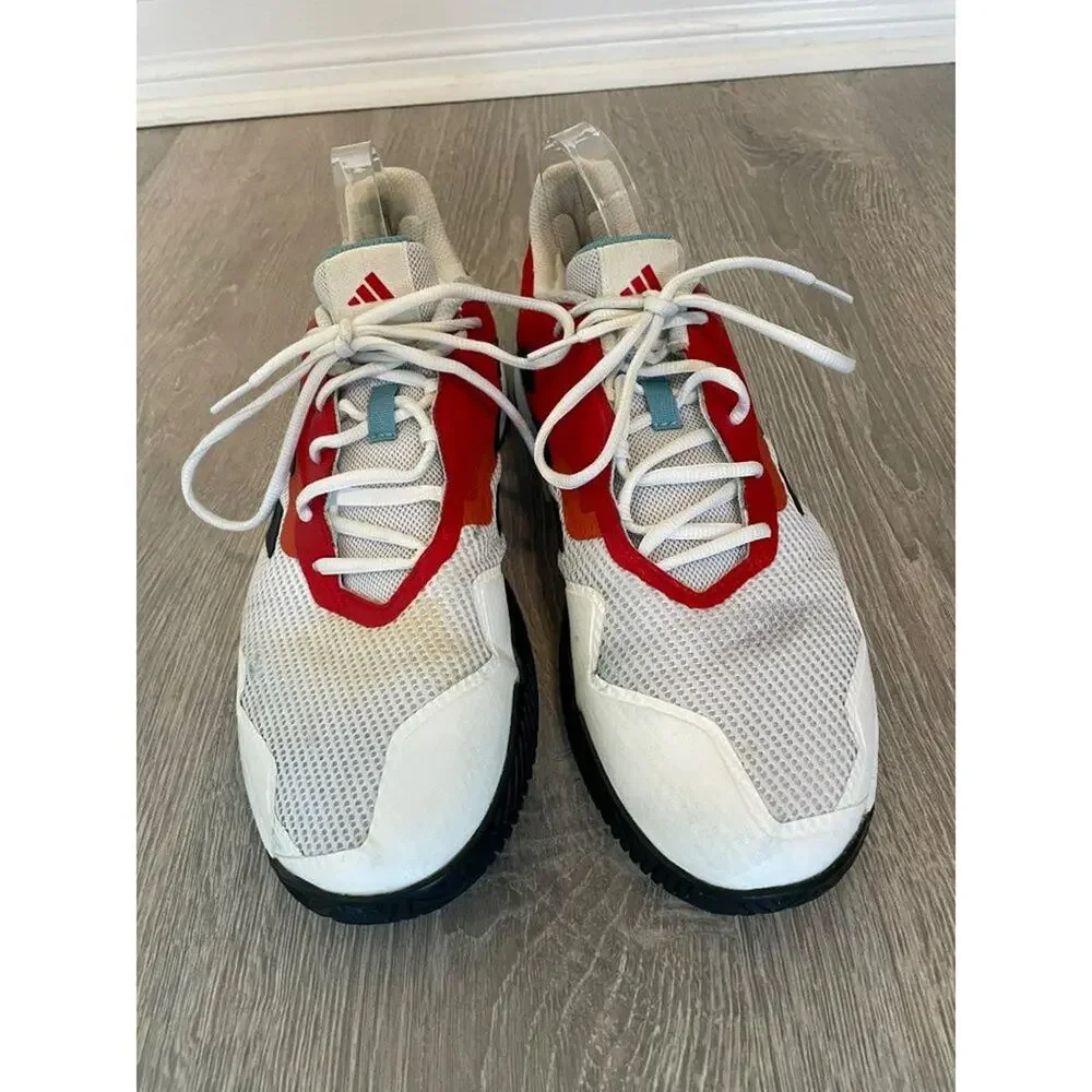 Adidas Men's CourtJam Control Sneaker white/red/black size 11.5